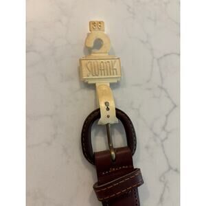 NWT Vintage Swank Brown Braided Leather Belt Sz 38